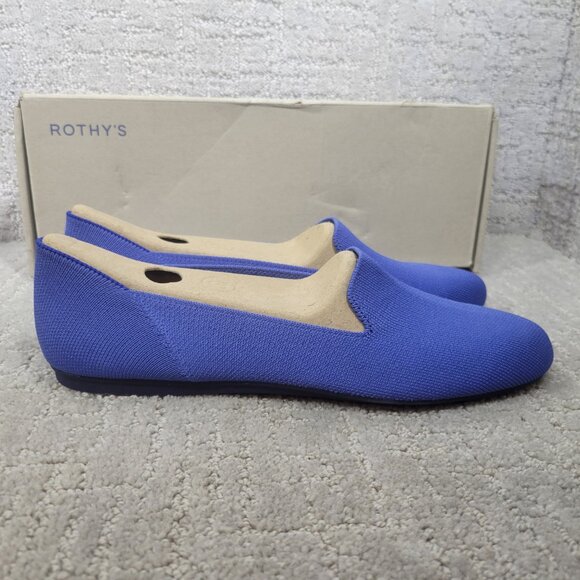 Rothy's The Loafer Cornflower Blue Slip On Round Toe Shoes Womens Size US 9,10 - Picture 3 of 10